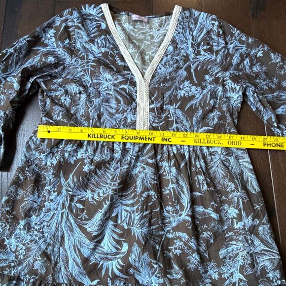 SAIPH womens Santorini knee length dress size medium made in Italy tiered bell s - Picture 15 of 15